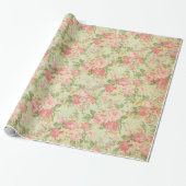 Antike Blumenmuster Geschenkpapier (Ungerollt)