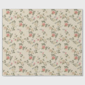 Antike Blumenmuster Geschenkpapier (Flach)