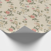 Antike Blumenmuster Geschenkpapier (Ecke)