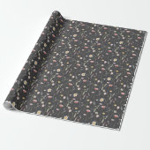 Antike Blumenmuster Geschenkpapier (Ungerollt)