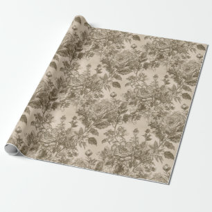 Antike Blumenmuster Geschenkpapier