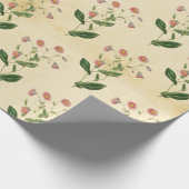 Antike Blumenmuster Geschenkpapier (Ecke)