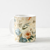 Antike Blumenmuster Kaffeetasse (Vorderseite Links)