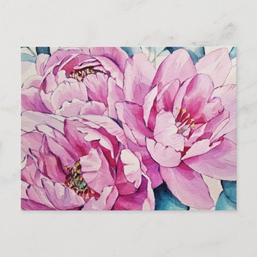 Antike Blumenmuster Postkarte (Vorderseite)
