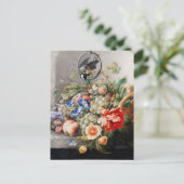 Antike Blumenmuster Postkarte (Stehend Vorderseite)