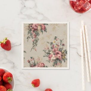 Antike Blumenmuster Serviette