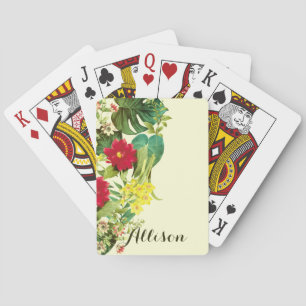 Antike Blumenmuster Spielkarten