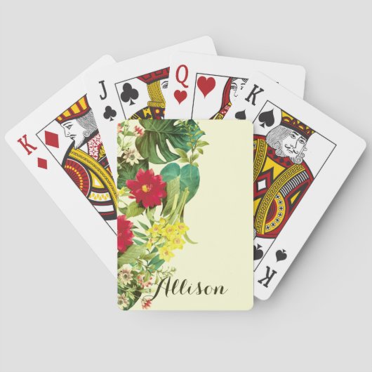 Antike Blumenmuster Spielkarten (Rückseite)