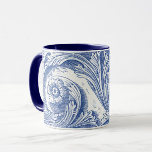 Antike Blumenmuster-Tasse Tasse