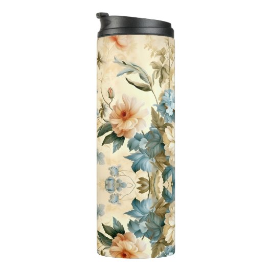Antike Blumenmuster Thermosbecher (Nach rechts gedreht)