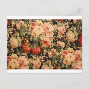 Antike Blumenrosenstruktur im Stil der 900er Jahre Postkarte