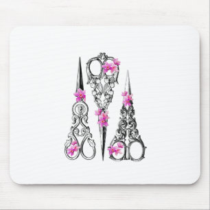 Antike Blumenschere, elegantes Schreibtisch-Access Mousepad