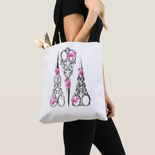 Antike Blumenschere für Näherinnen und Friseure Tasche
