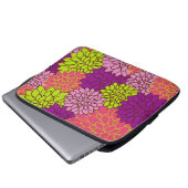 Antike Blumenwallpaper Laptopschutzhülle (Vorne Knopf)