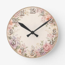 Antike Blumenwanduhr