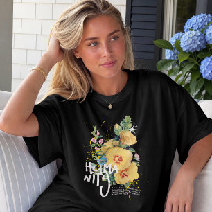 Antike Blumige Menschlichkeit Liebe Mitgefühl Bota T-Shirt