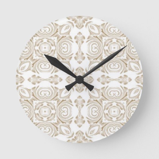 Antike Blüte Runde Wanduhr (Vorderseite)