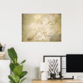 Antike Blüten Kunst drucken Poster (Heimbüro)