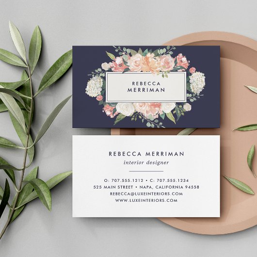 Antike Blütenpracht und Marine Visitenkarte