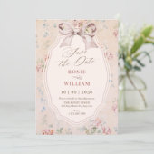 Antike Bogenhochzeit Save The Date (Stehend Vorderseite)