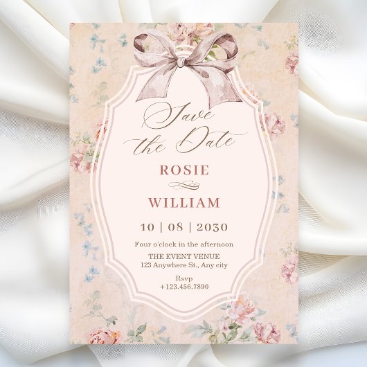 Antike Bogenhochzeit Save The Date