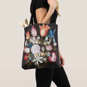 Antike Bosschaert niederländische Tulpen und Rosen Tasche