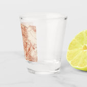 Antike Boston Karte Schnapsglas (Rechts)