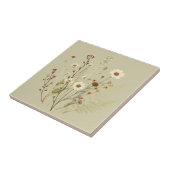 Antike Botanik der Wildblumen und Farne Fliese (Seite)