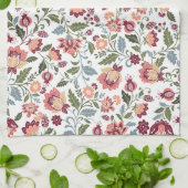 Antike botanische Blatt- und Blumendesigns Geschirrtuch (Gefaltet)