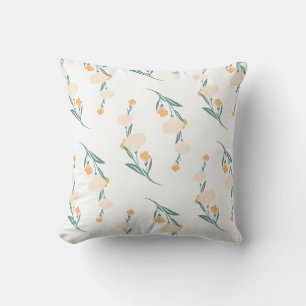 Antike botanische Blumen - Florale Illustration Kissen