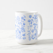 Antike botanische Blumenkunst Kaffeetasse (VorderseiteRechts)