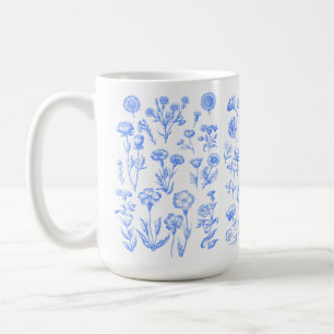 Antike botanische Blumenkunst Kaffeetasse