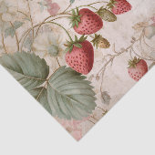 Antike botanische Erdbeeren Seidenpapier (Ausschnitt)