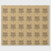 Antike botanische französische Lilien Geschenkpapier (Flach)