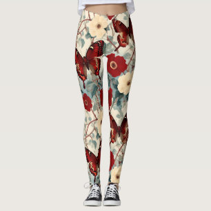 Antike botanische Illustration Leggings