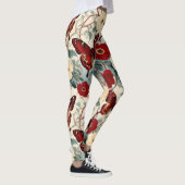 Antike botanische Illustration Leggings (Rechts)