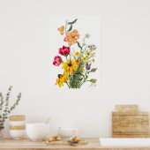 Antike botanische Illustration Poster (Küche)