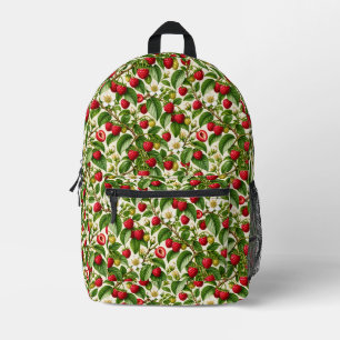 Antike botanische Illustration von Himbeeren Bedruckter Rucksack