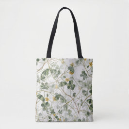 Antike botanische Kleeblattwiese Aquarell Tasche