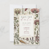 Antike Botanische Kräuter Gemüse Termin vormerken Save The Date (Vorderseite)