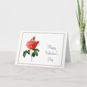 Antike botanische Kunst Rosenblüten Valentinstag Feiertagskarte