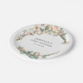 Antike botanische Papierplatten Pappteller (Schrägansicht)