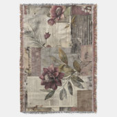 Antike botanische Patchwork-Rustikalie (1) Decke (Vorderseite Vertikal)