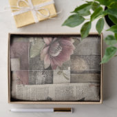 Antike botanische Patchwork-Rustikalität (1) Seidenpapier (Geschenk)
