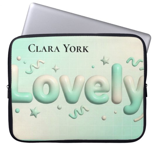 Antike Botanische Persönliche Geschenkbox Laptopschutzhülle (Vorderseite)