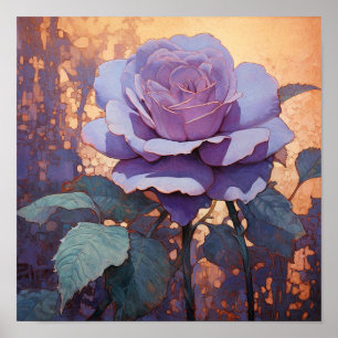 Antike botanische Rosen-Kunstwerke für die Dekorat Poster