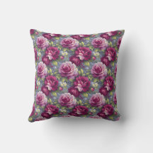 Antike Botanische Rustikale Rosa und Violette Blum