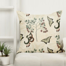 Antike botanische Schmetterlinge und Katkall