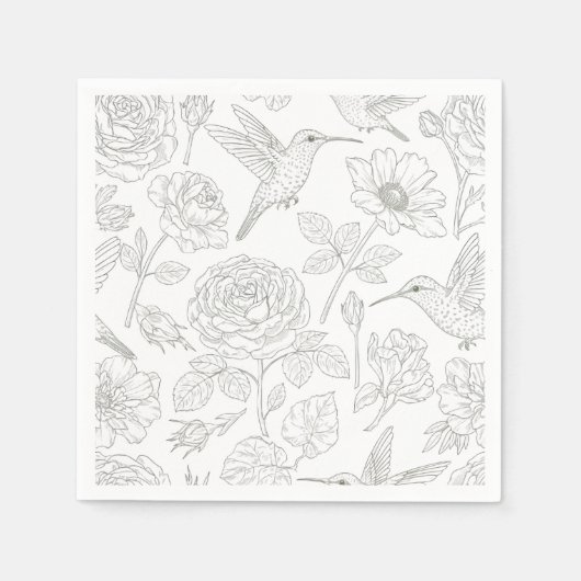 Antike Botanische Serviette (Vorderseite)