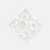 Antike Botanische Serviette (Ecke)